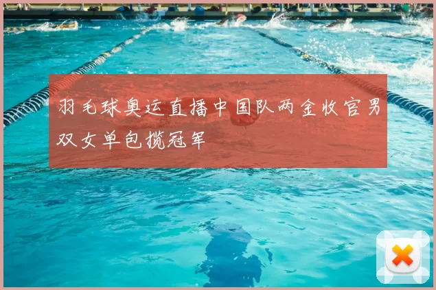 羽毛球奥运直播中国队两金收官男双女单包揽冠军